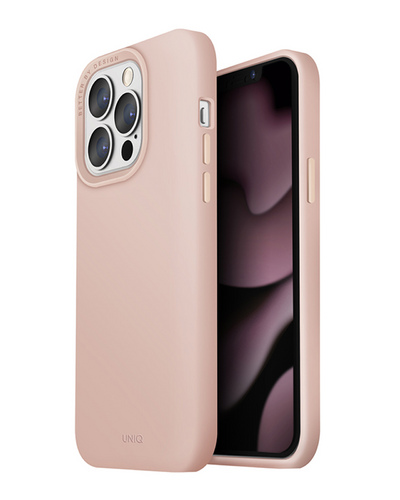 Чехол для iPhone 13 Pro UNIQ Lino розовый