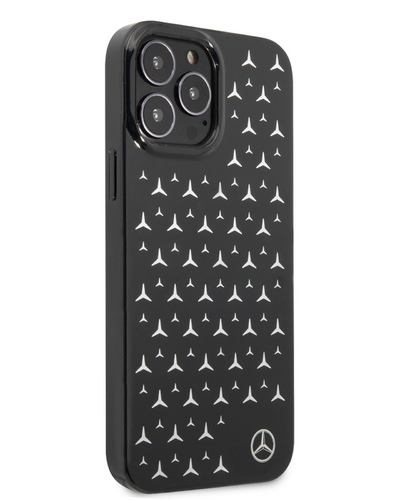 Чехол для iPhone 13 Pro Mercedes Silver Stars чёрный