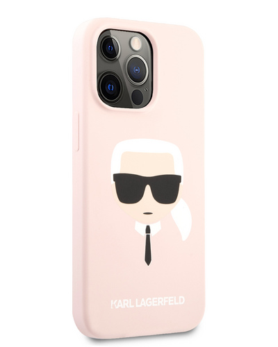 Чехол для iPhone 13 Pro Karl Lagerfeld Liquid Silicone розовый
