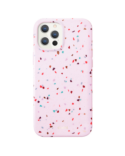 Чехол iPhone 12 Pro Max UNIQ COEHL Terrazo розовый