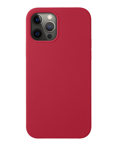 Чехол для iPhone 12/12 Pro Deppa Liquid Silicone красный
