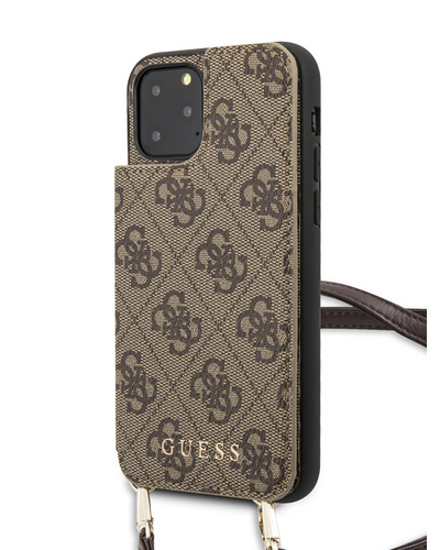 Чехол для iPhone 11 Pro Max Guess Crossbody cardslot коричневый