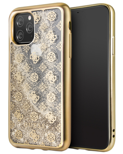 Чехол для iPhone 11 Pro Guess Liquid Glitter Gold