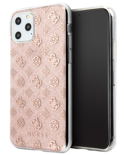 Чехол для iPhone 11 Pro Guess Peony Glitter Pink