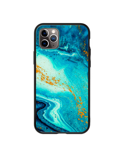 Чехол для iPhone 11 Pro Deppa Glass Case голубой агат