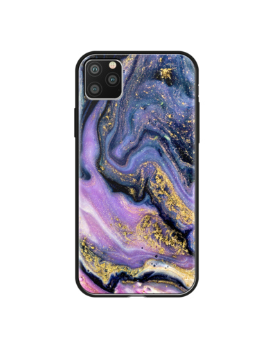 Чехол для iPhone 11 Pro Deppa Glass Case фиолетовый агат