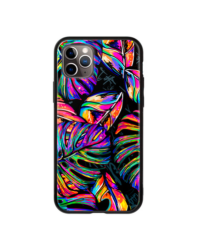 Чехол для iPhone 11 Pro Deppa Glass Case листья