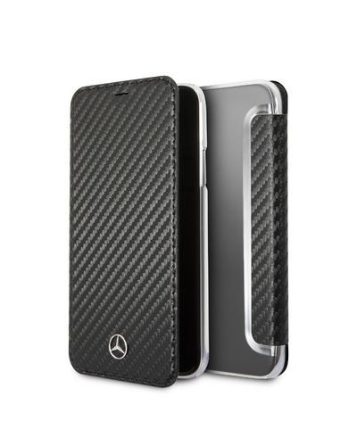 Чехол для iPhone X/XS Mercedes Dynamic Booktype Carbon