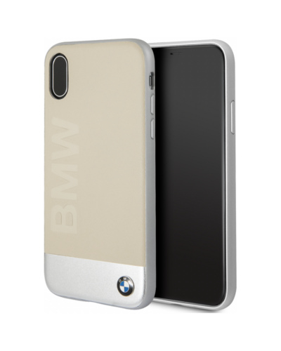 Чехол для iPhone X/XS BMW Leather/Aluminium case