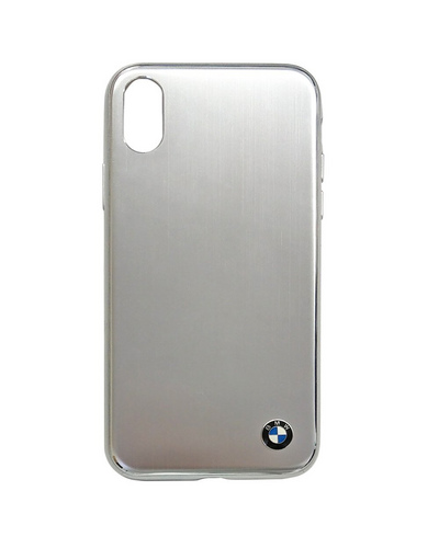 Чехол для iPhone X/XS BMW Signature Brushed Aluminium серебристый