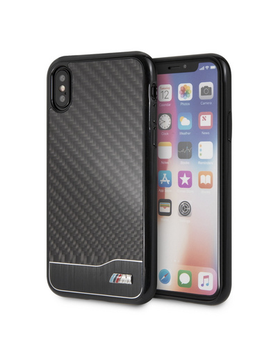 Чехол для iPhone X/XS BMW M-Collection Aluminium/Carbon