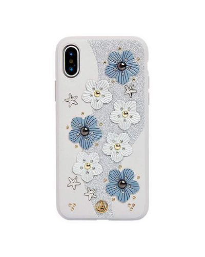 Чехол для iPhone X/XS Luna Aristo Jasmine серый