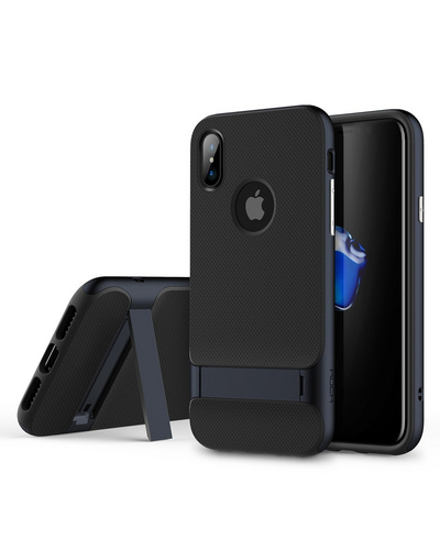 Чехол для iPhone X/XS ROCK Royce Kickstand тёмно-синий