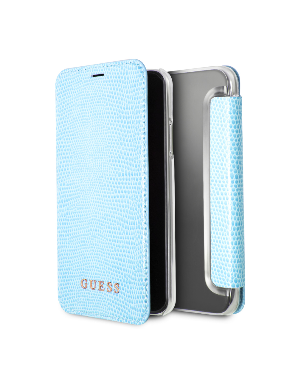 Чехол для iPhone X/XS Guess Python Booktype голубой