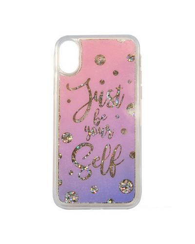 Чехол для iPhone X/XS iCover Sparkle (Liquid) Calligraphy