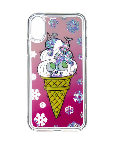 Чехол для iPhone X/XS iCover Sparkle (Liquid) IceCream