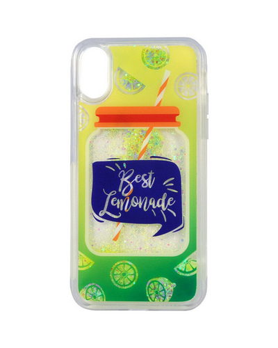 Чехол для iPhone X/XS iCover Sparkle (Liquid) Lemonade