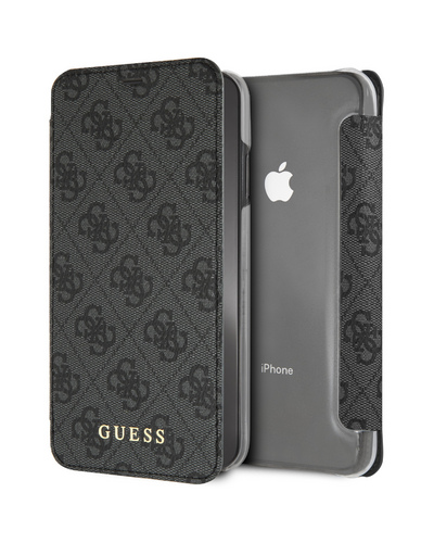Чехол для iPhone XS Max Guess Charms Booktype серый