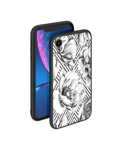 Чехол для iPhone XR Deppa Glass белый
