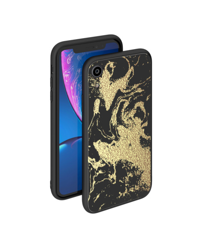 Чехол для iPhone XR Deppa Glass Case чёрный