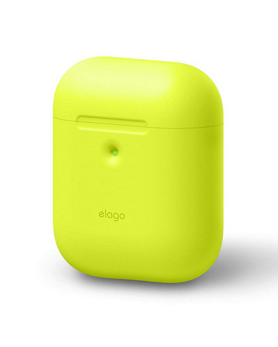 Чехол для AirPods 2 Elago Silicone case неоновый жёлтый