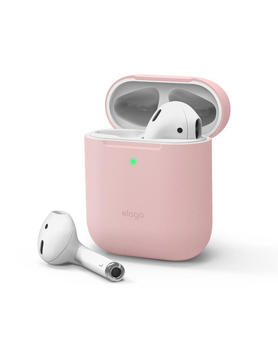 Чехол для AirPods 2 Elago Slim Silicone case розовый