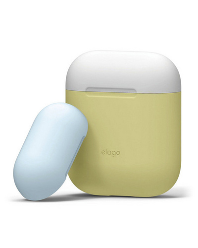 Чехол для AirPods Elago Silicone DUO case жёлтый