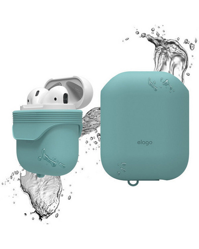 Чехол для AirPods Elago Waterproof case голубой