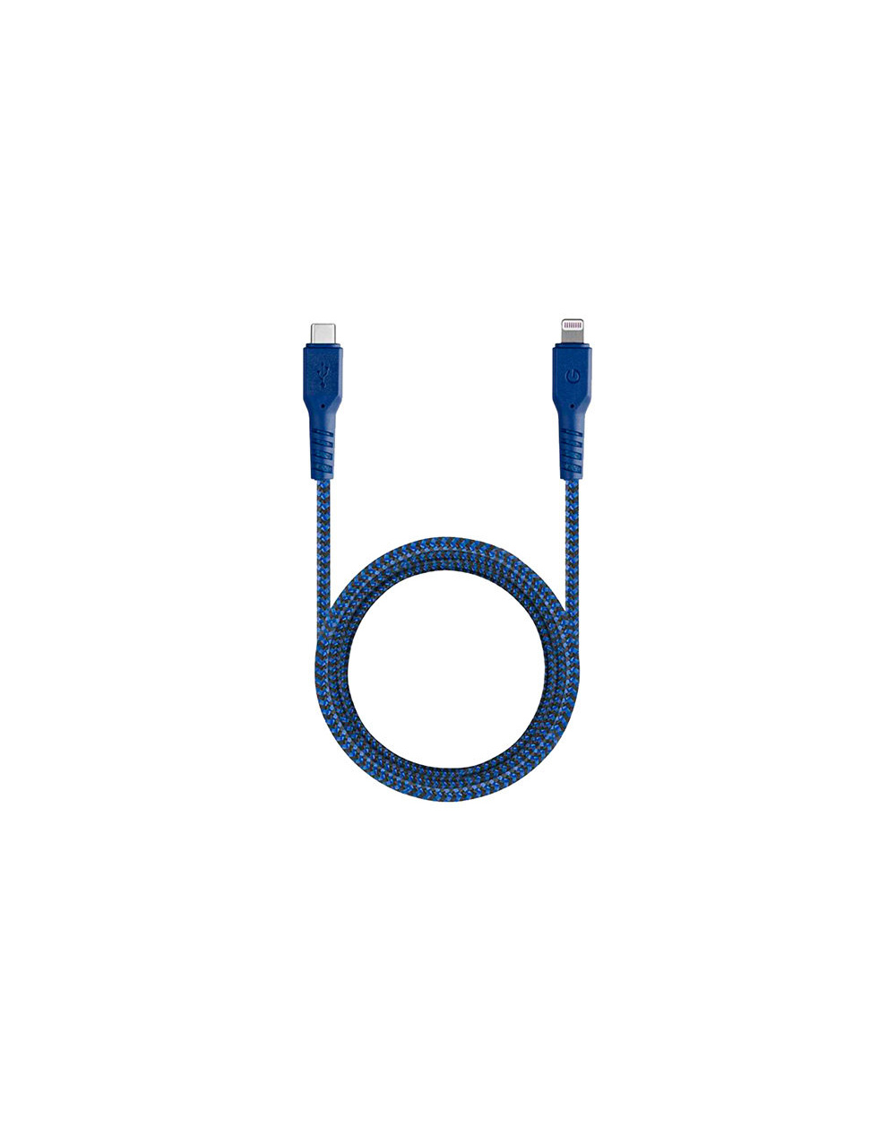 Кабель EnergEA FibraTough MFi Lightning/USB-Type-C (1.5 м) синий