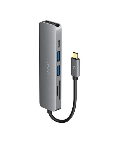 Адаптер мультипортовый EnergEA AluHUB HD2 6-in-1 Superspeed Aluminium USB-C 3.1