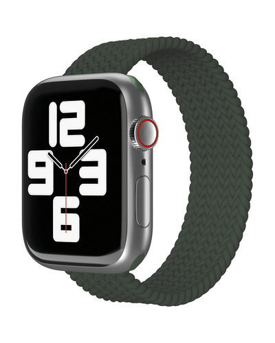 Ремешок для Apple Watch VLP Braided Band 42/44/45 mm тёмно-зелёный