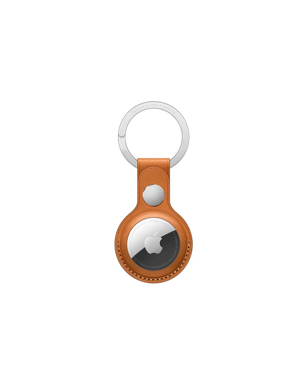 Крепление для AirTag Apple Leather Key Ring golden brown